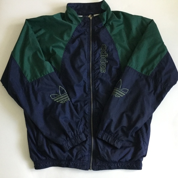 Adidas Other - Vintage Adidas Trefoil Nylon Zip Track Jacket L